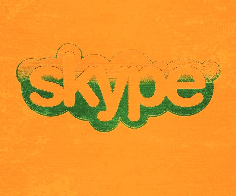 Логотип Скайп на доске обои
