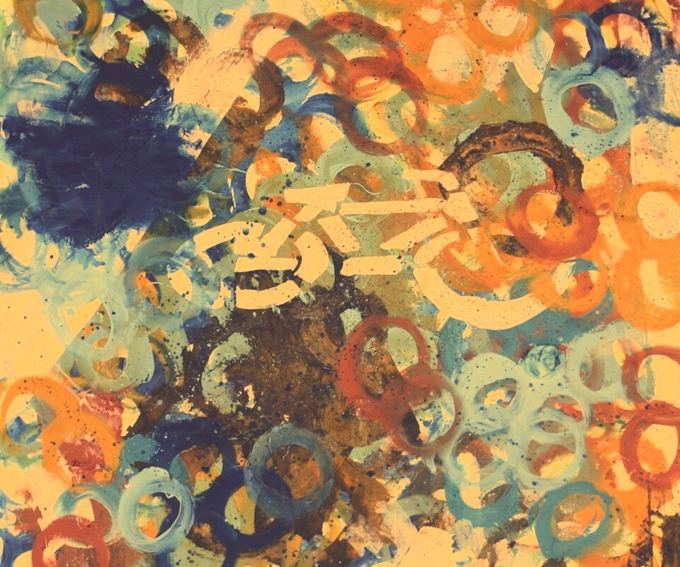 Рисованный через трафарет велосипед обои