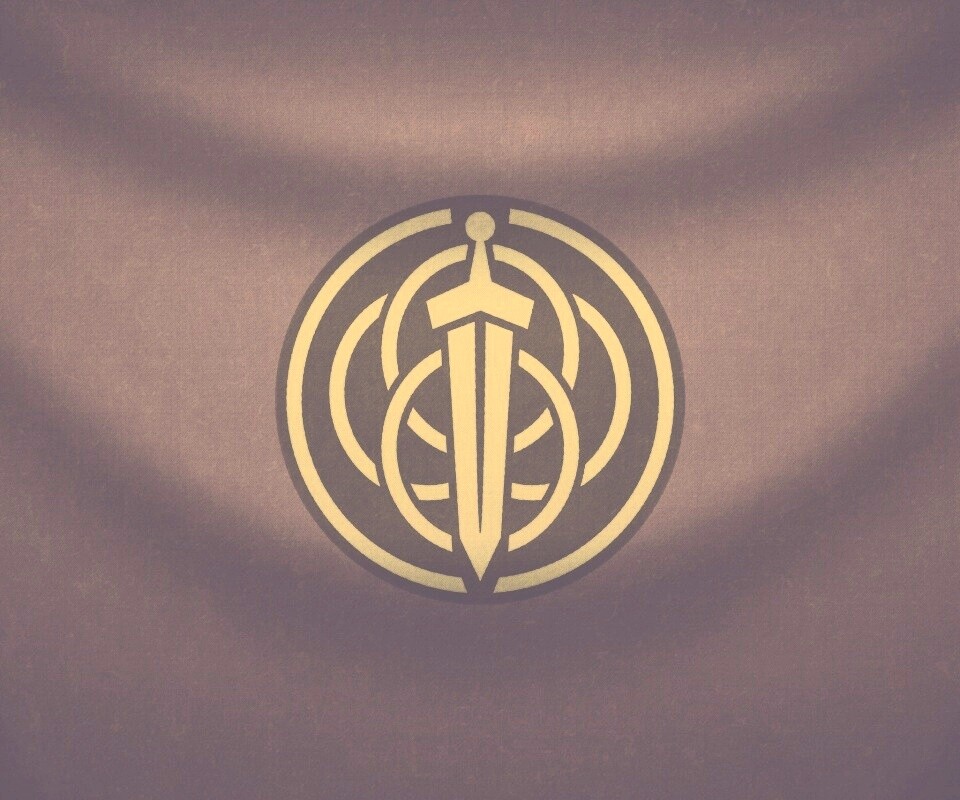 Меч на фоне колец обои