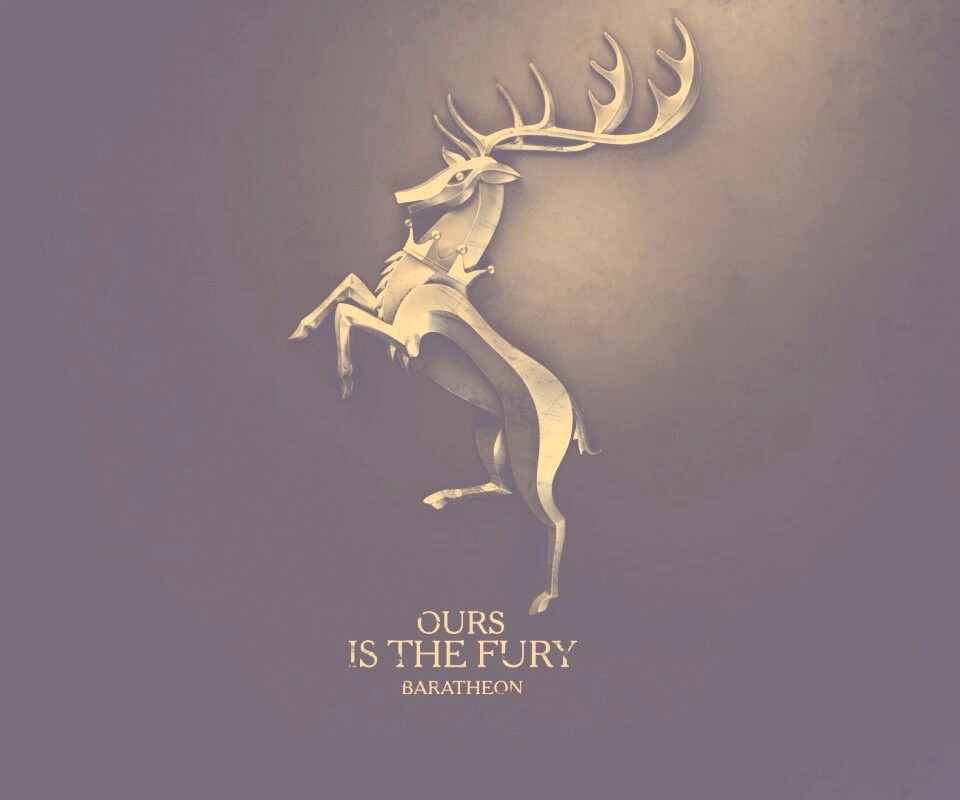Металлический герб Баратеонов обои