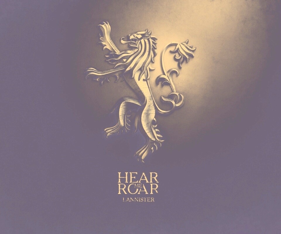 Металлический герб дома Ланнистеров обои