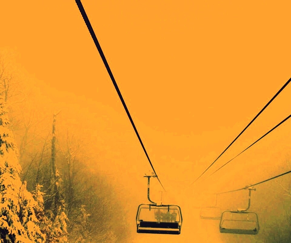 Канатная дорога в зиму обои