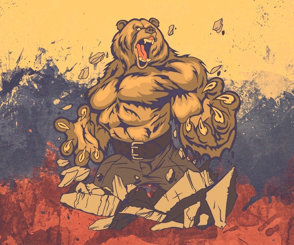 Русский патриотический медведь обои