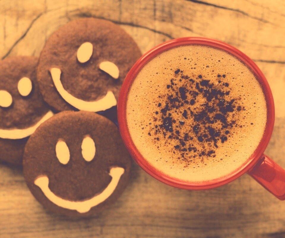 Кофе с печеньками обои