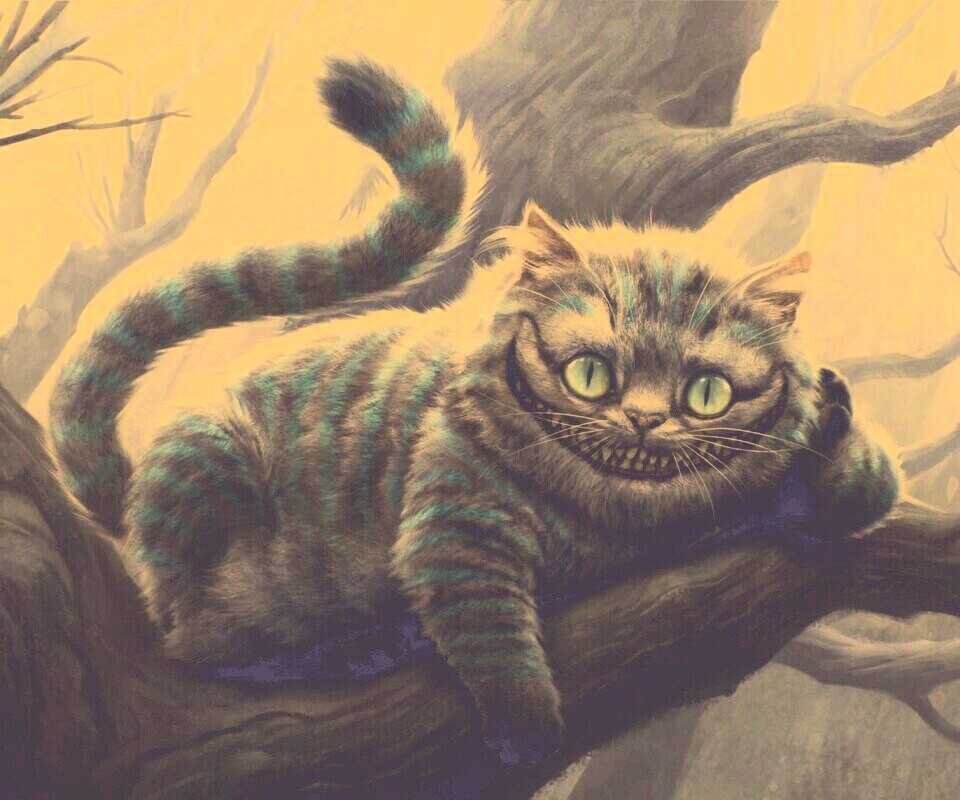 Чеширский кот обои