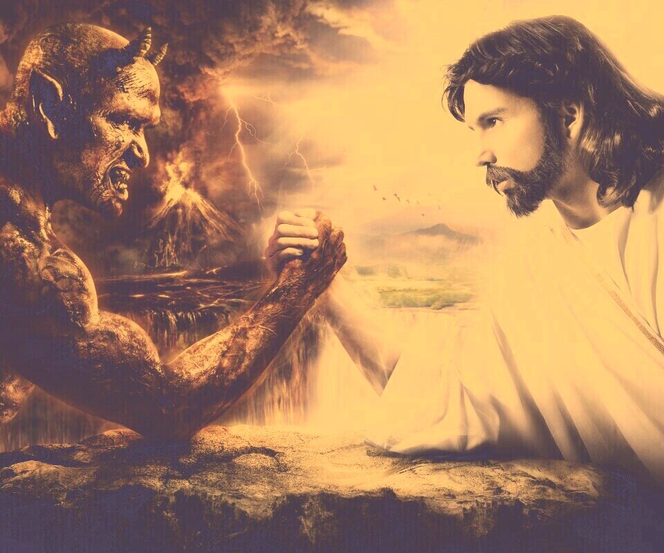 Дьявол против Бога обои