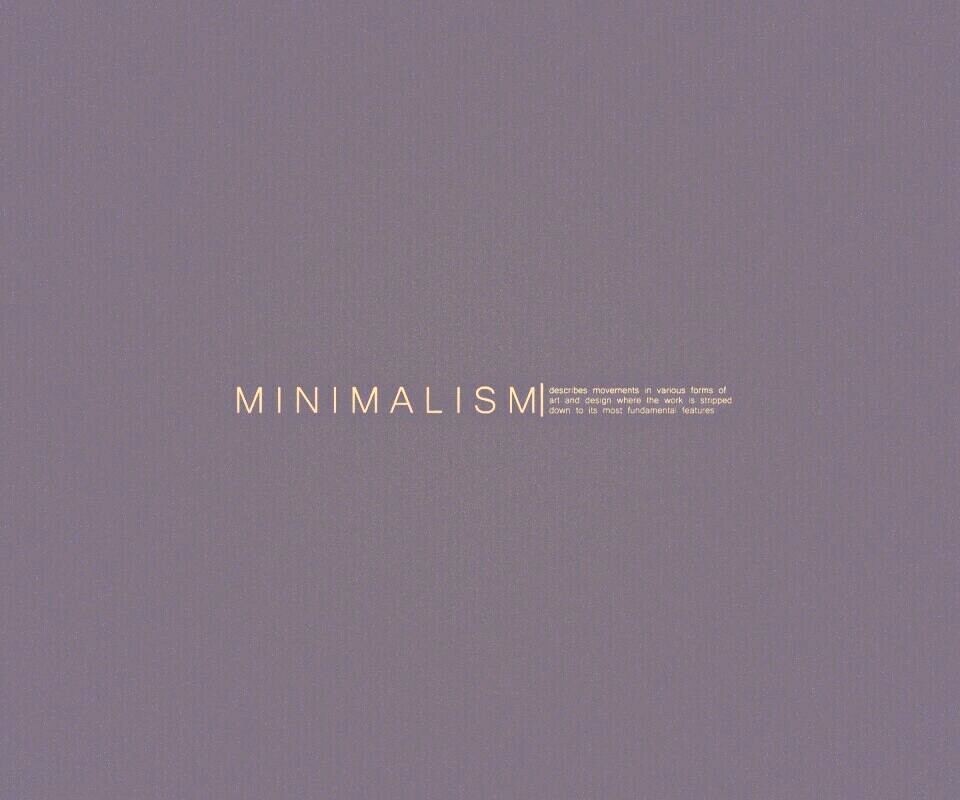 Минимализм обои