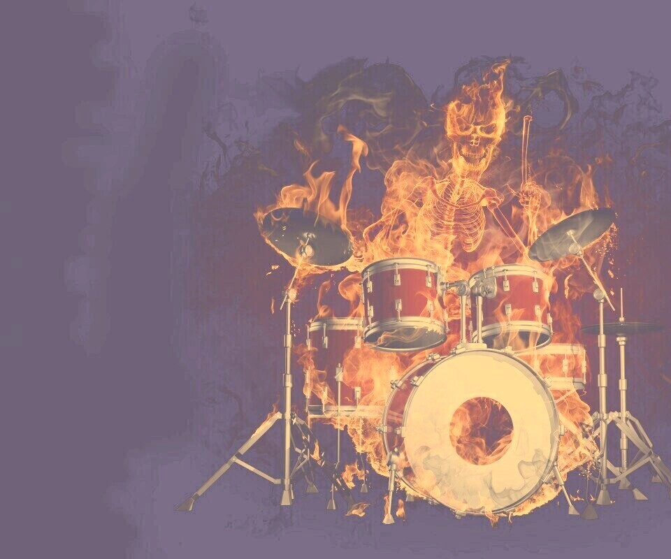 Огненный барабанщик обои