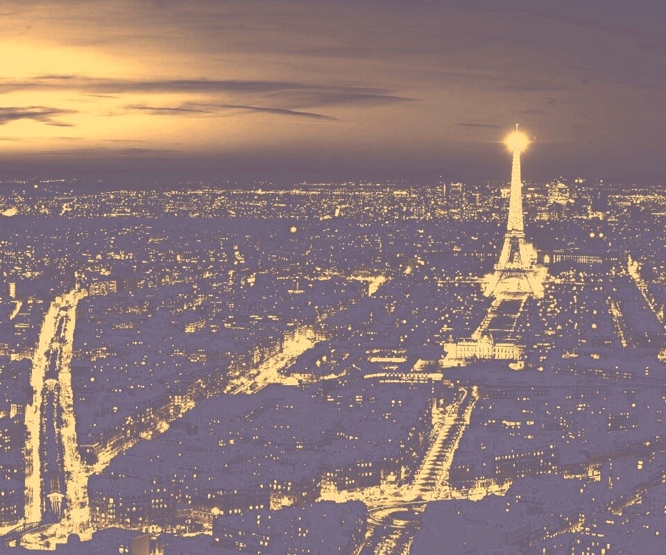 Ночной париж обои