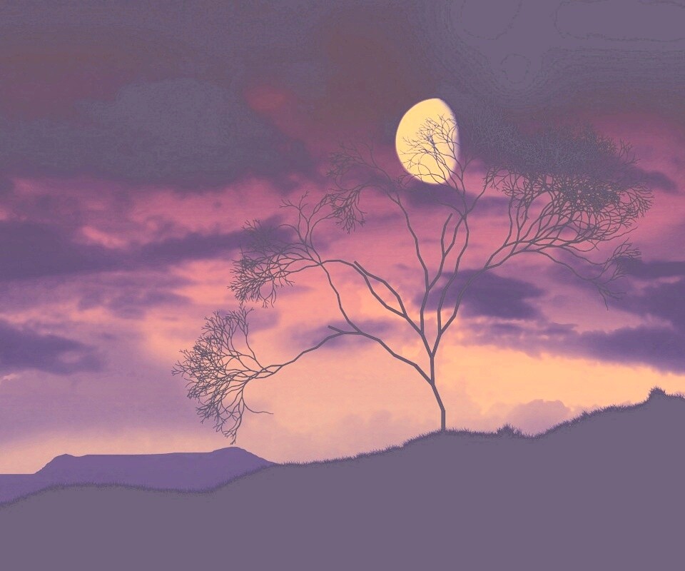 Фиолетовые небеса обои