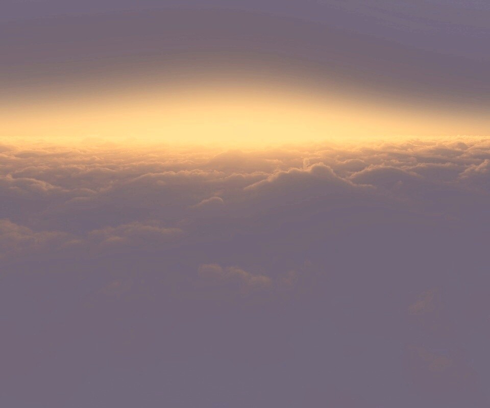 Закат над облаками обои