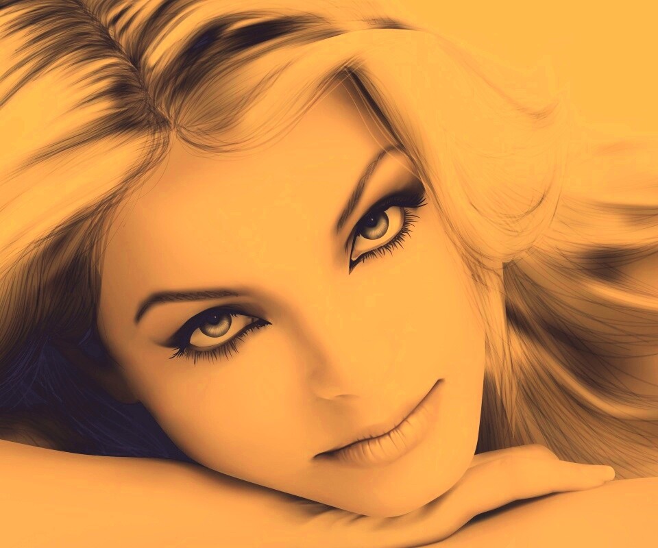 Девушка в векторе обои