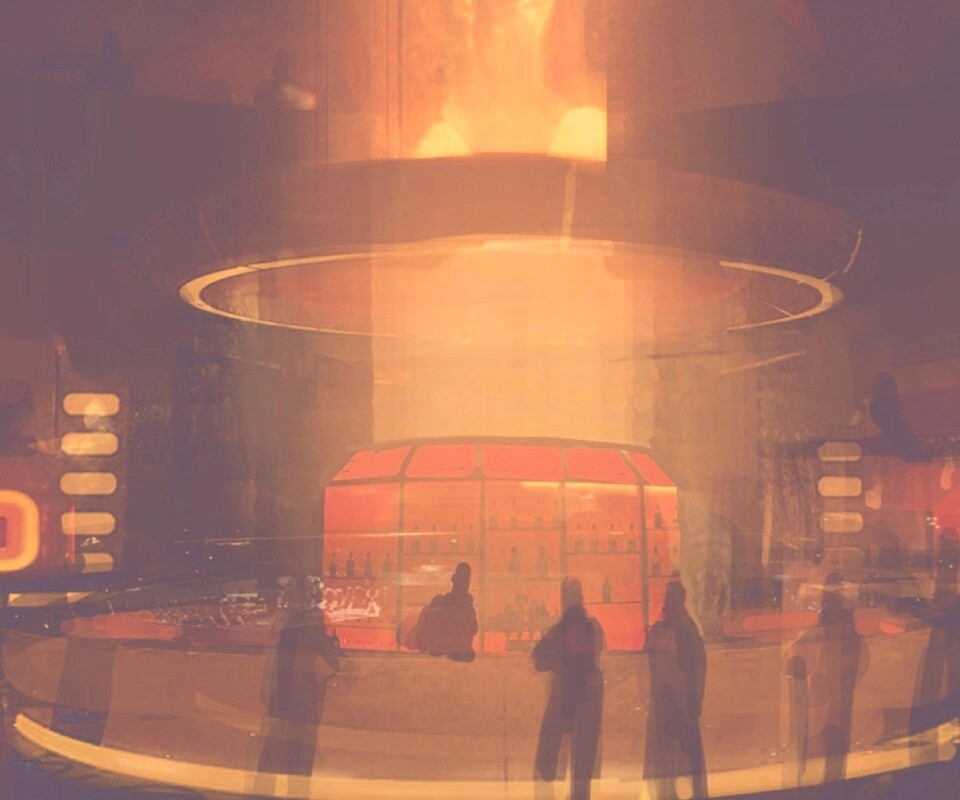 Красный бар из Mass Effect обои