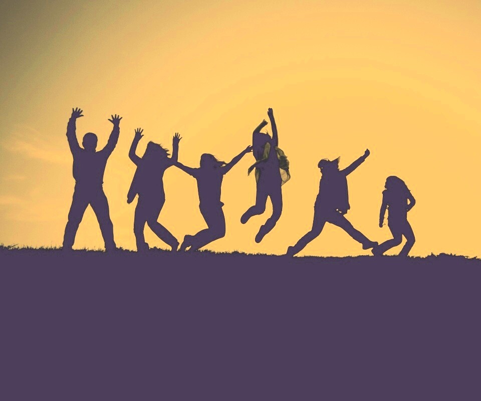 Силуэты людей обои