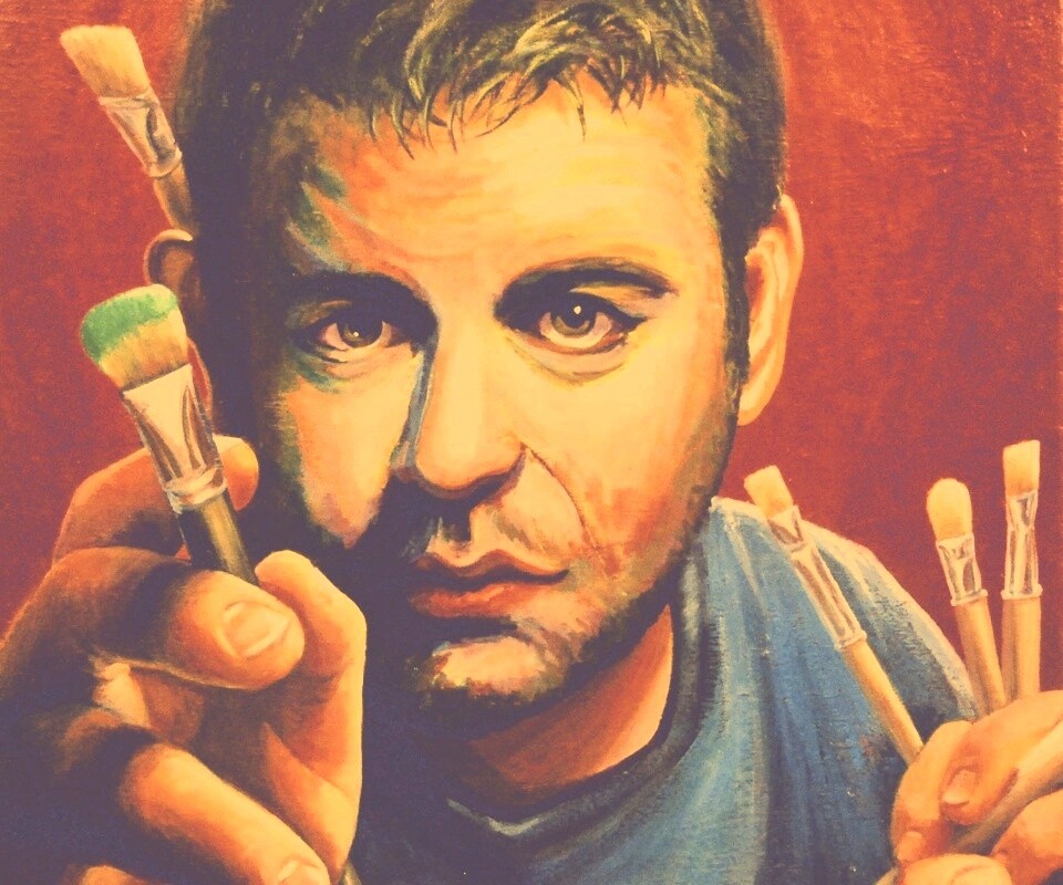 Нарисованный художник обои