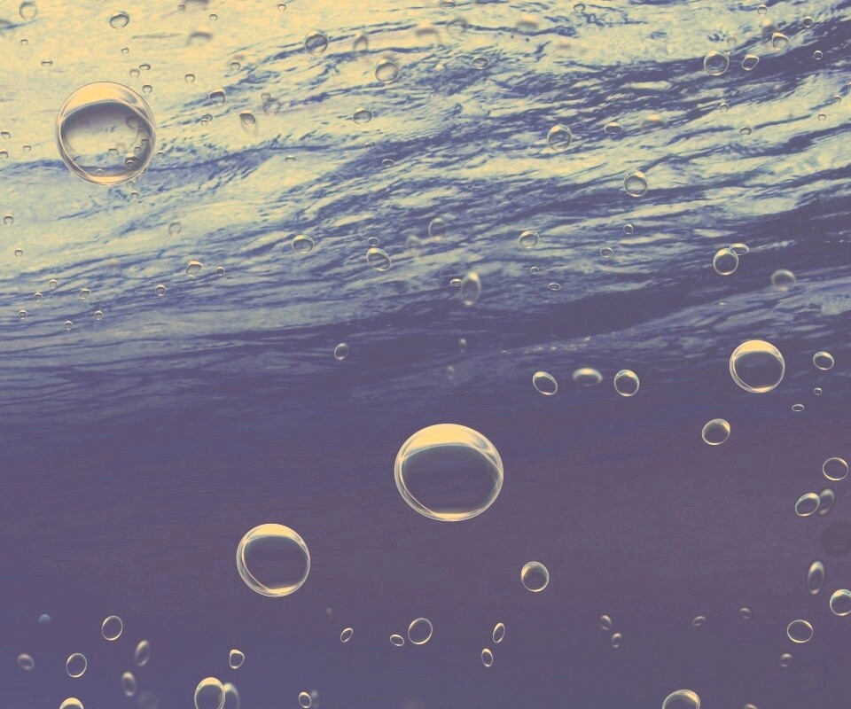Пузыри под водой обои