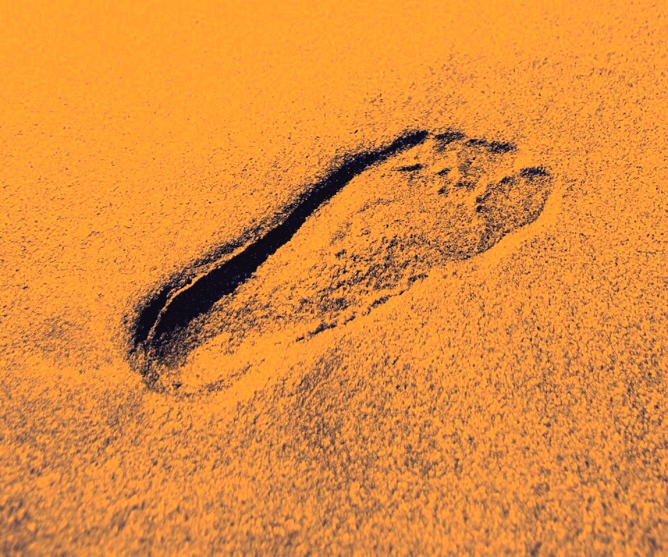 Отпечаток ноги обои