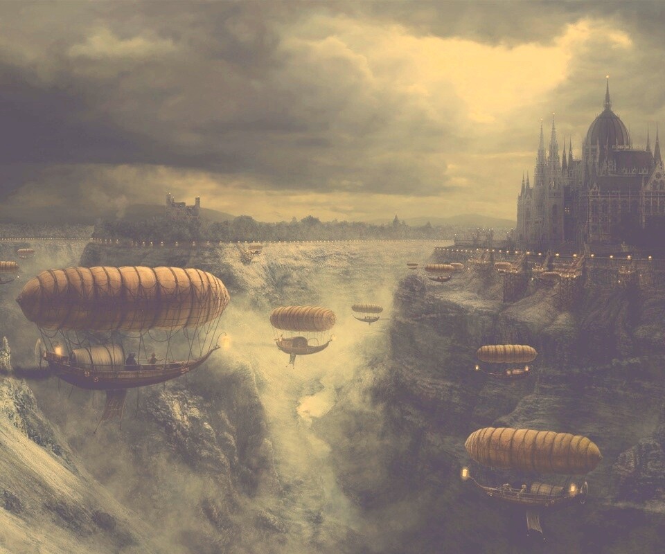 Фентезийный Будапешт обои