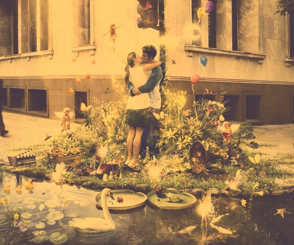 Волшебный поцелуй обои