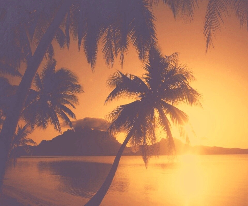 Закат в раю обои