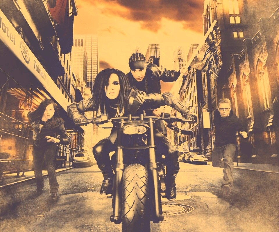 Tokio Hotel на мотоцикле обои