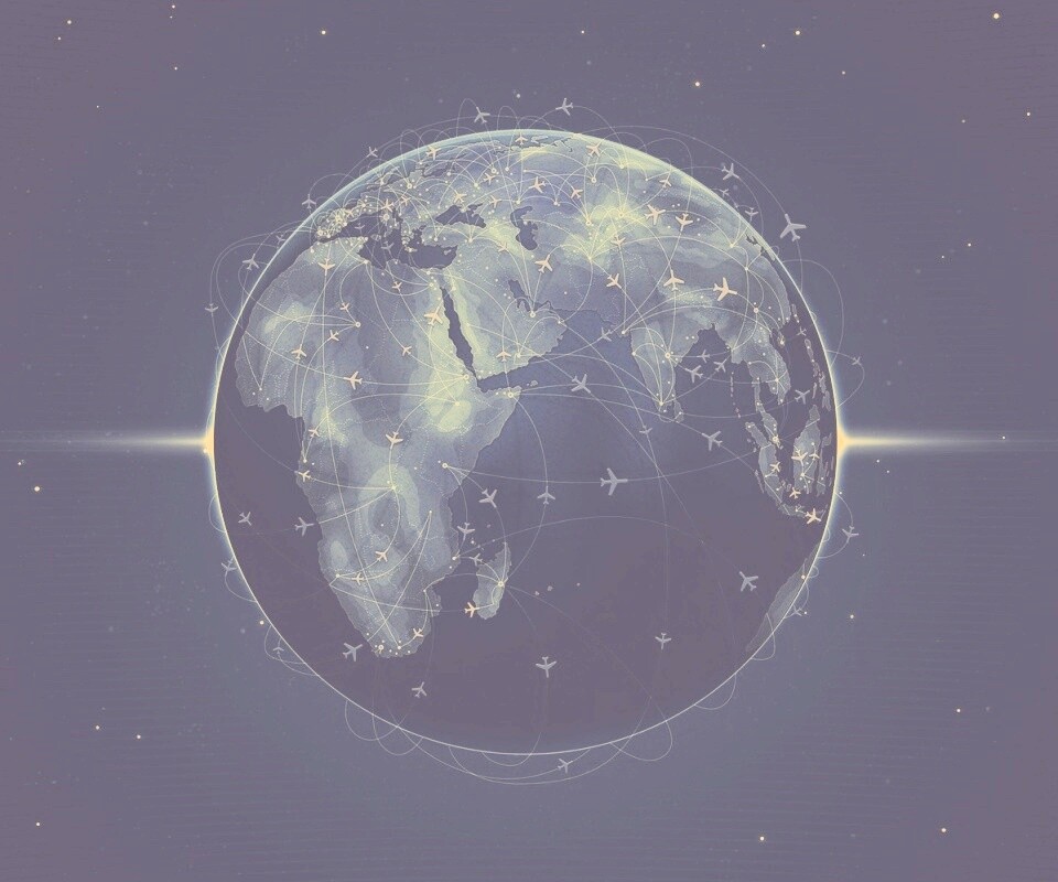 Маршруты самолетов обои