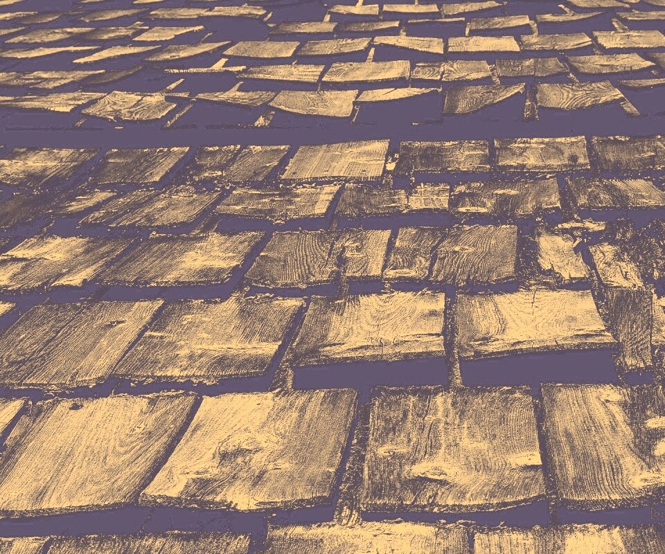 Деревянная крыша обои