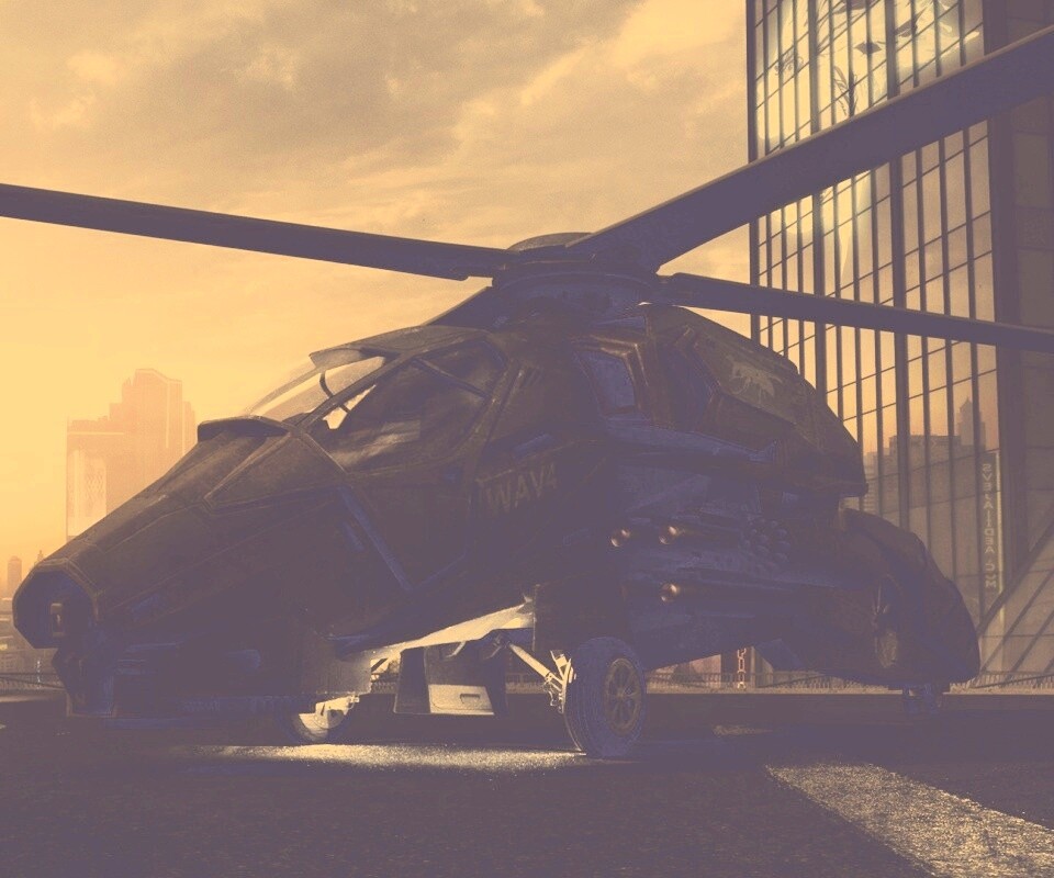 Фантастический вертолет обои