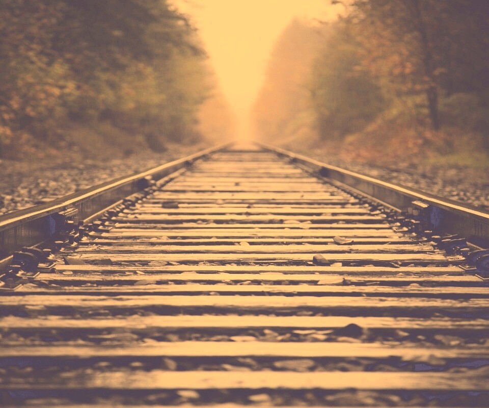 Железная дорога после дождя обои