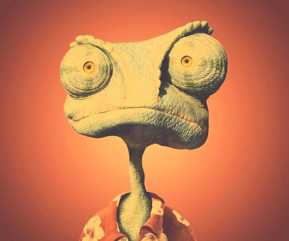 Ранго на красном фоне обои