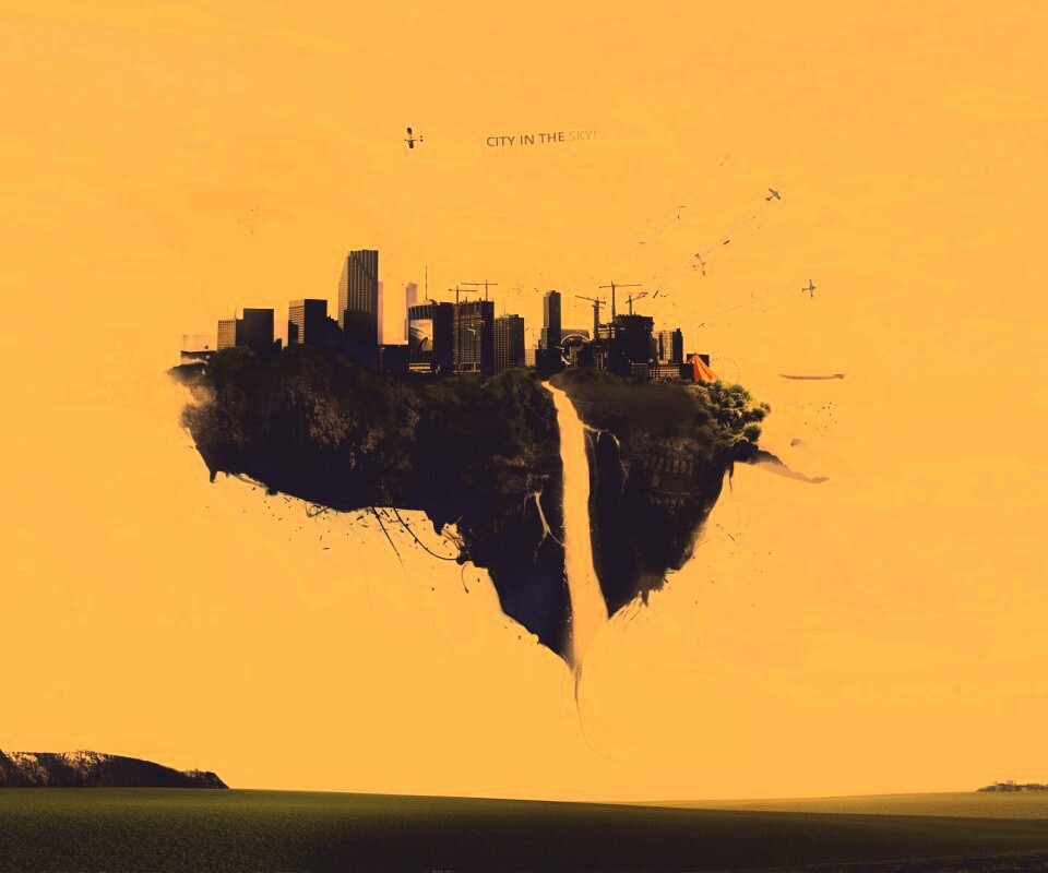 Небесный город обои