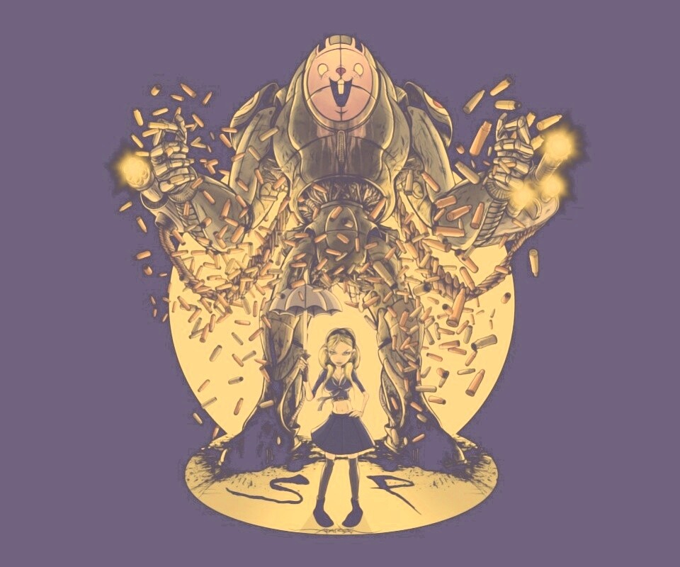 Куколка и боевой робот обои