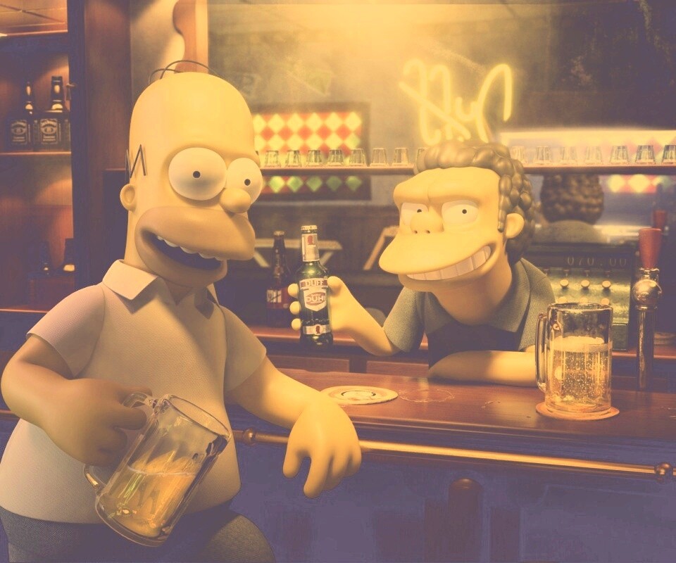 Симпсоны в баре обои