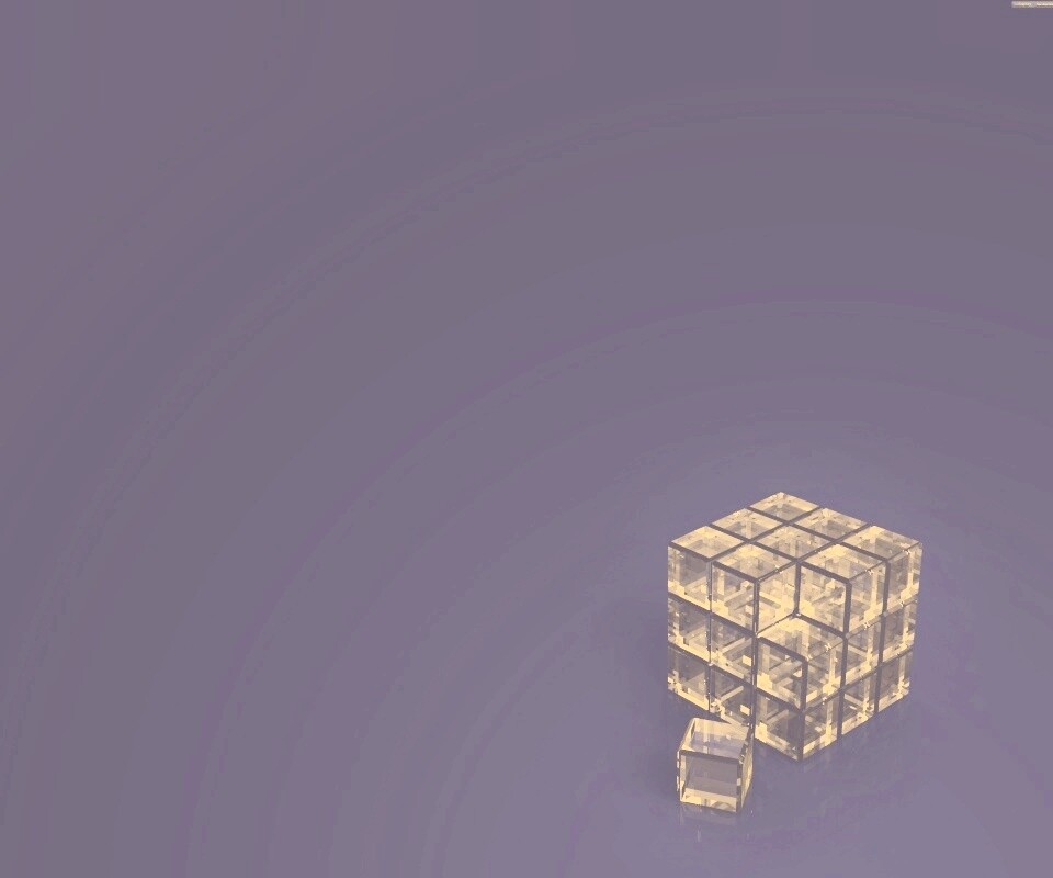 Стеклянный куб обои