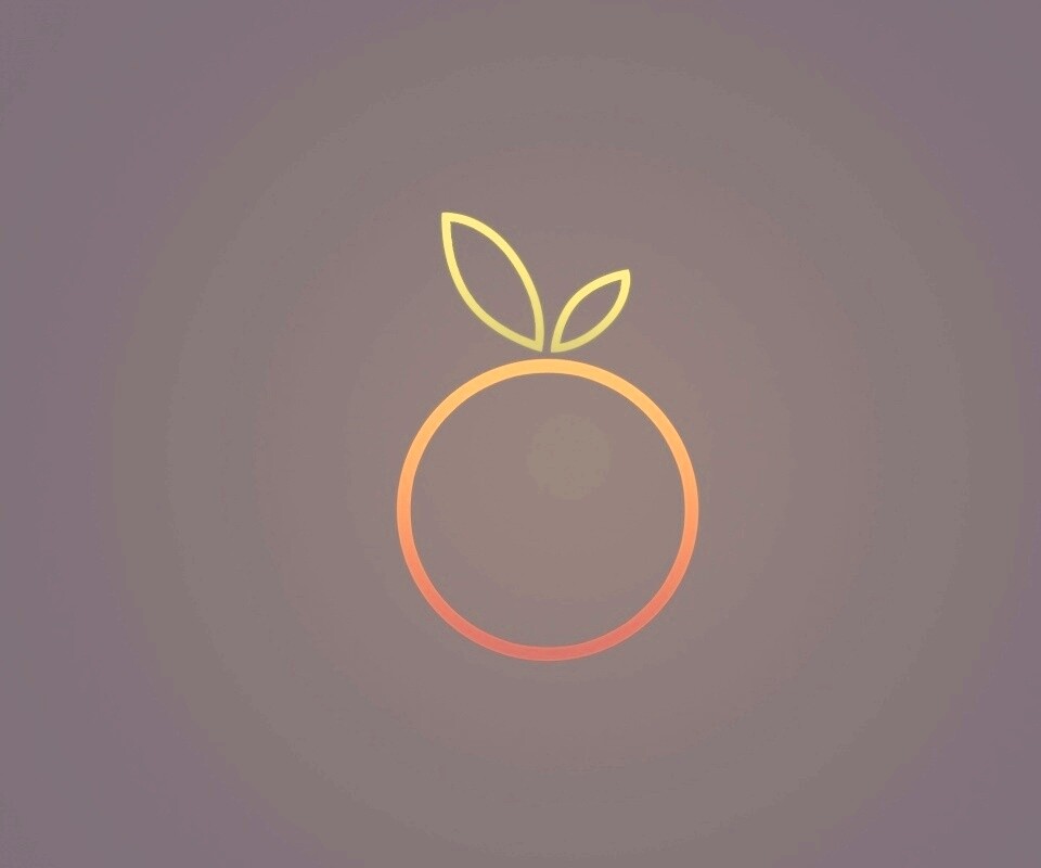 Стилизованная апельсинка обои