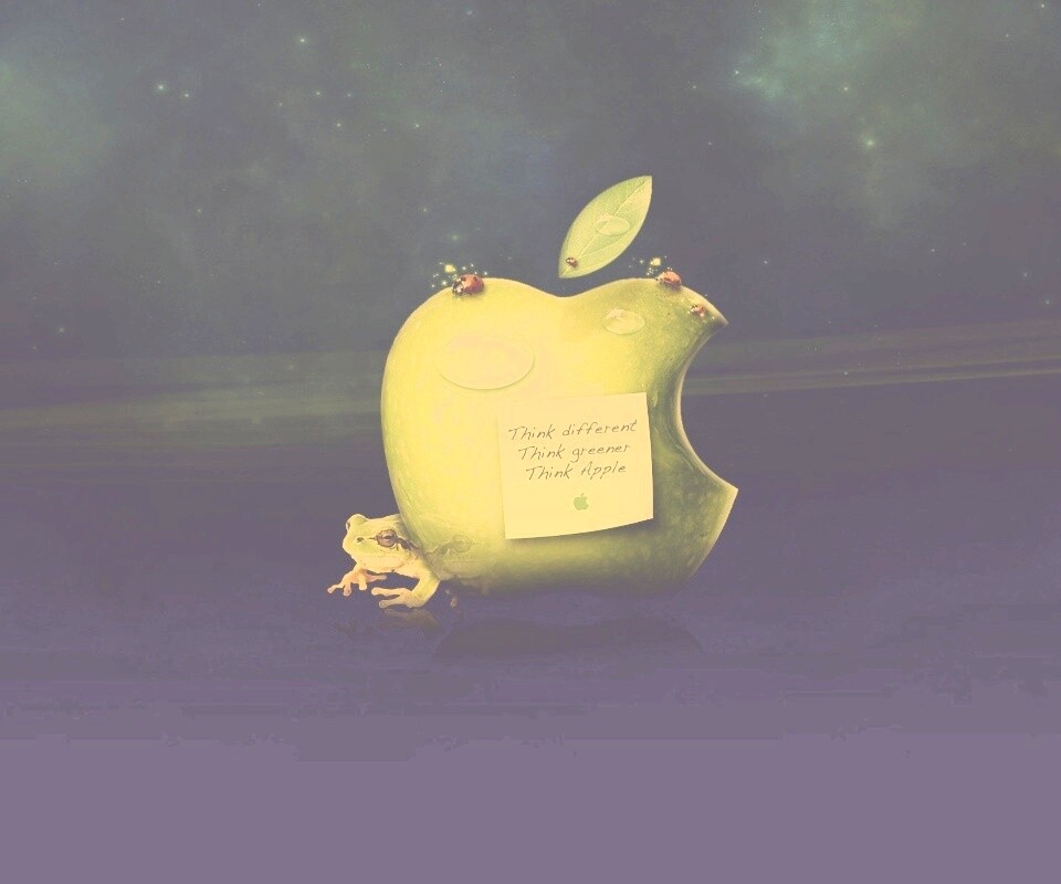 Think different, think greener, think Apple обои