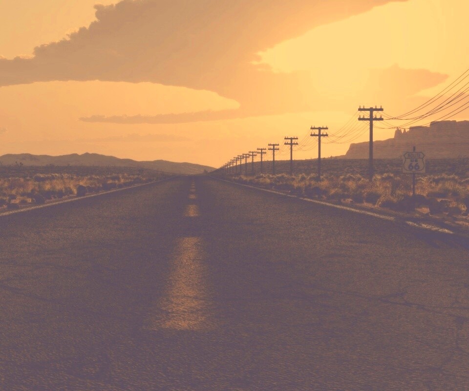 Дорога в пустыне обои