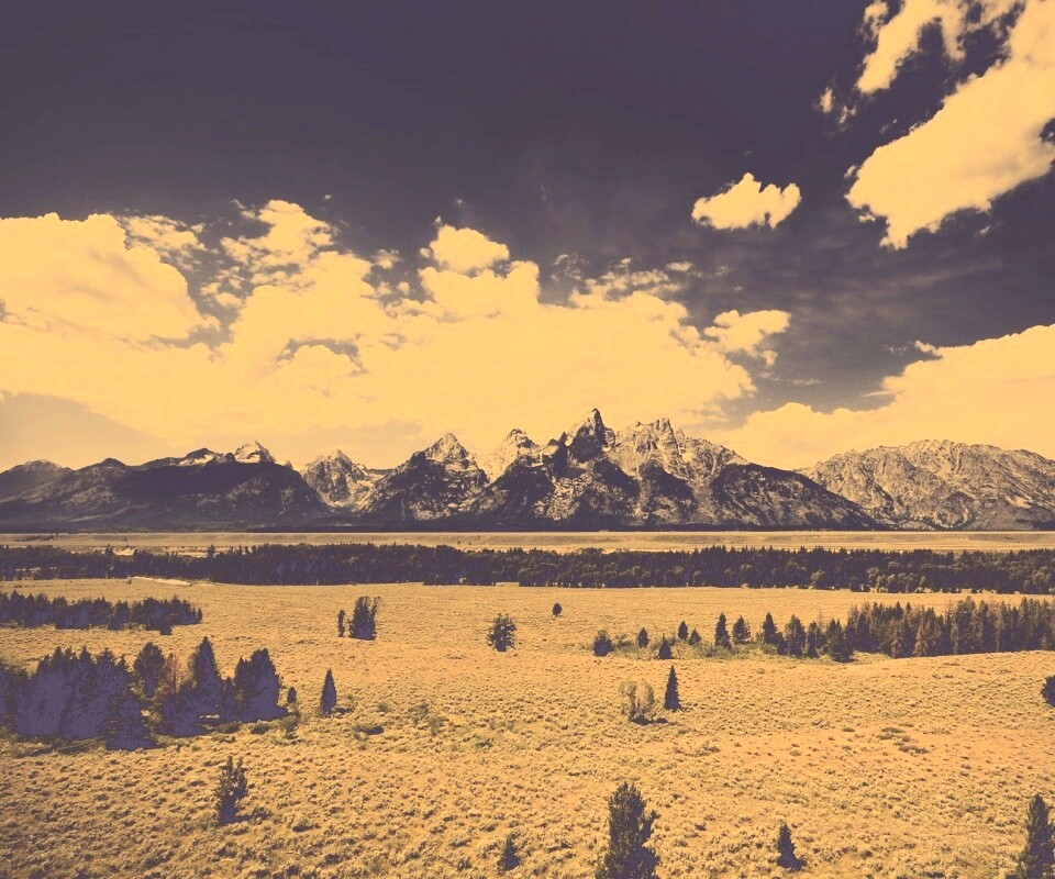 Степь и горы обои