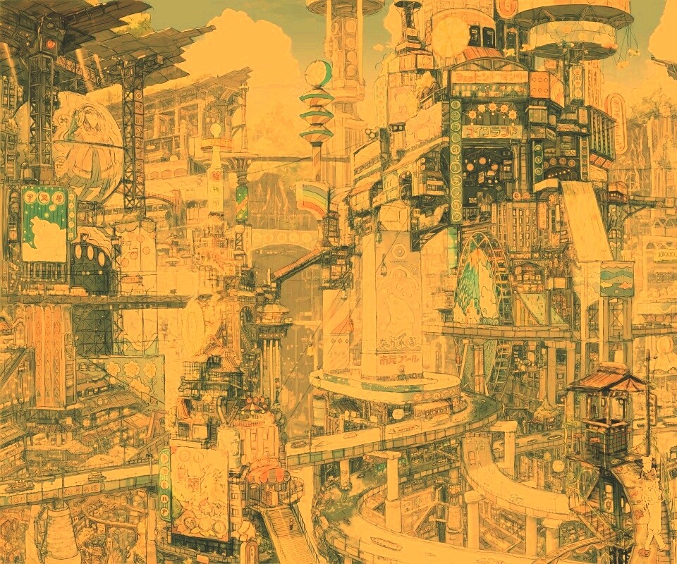 Город будущего обои