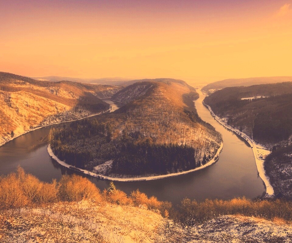 Изгиб реки обои