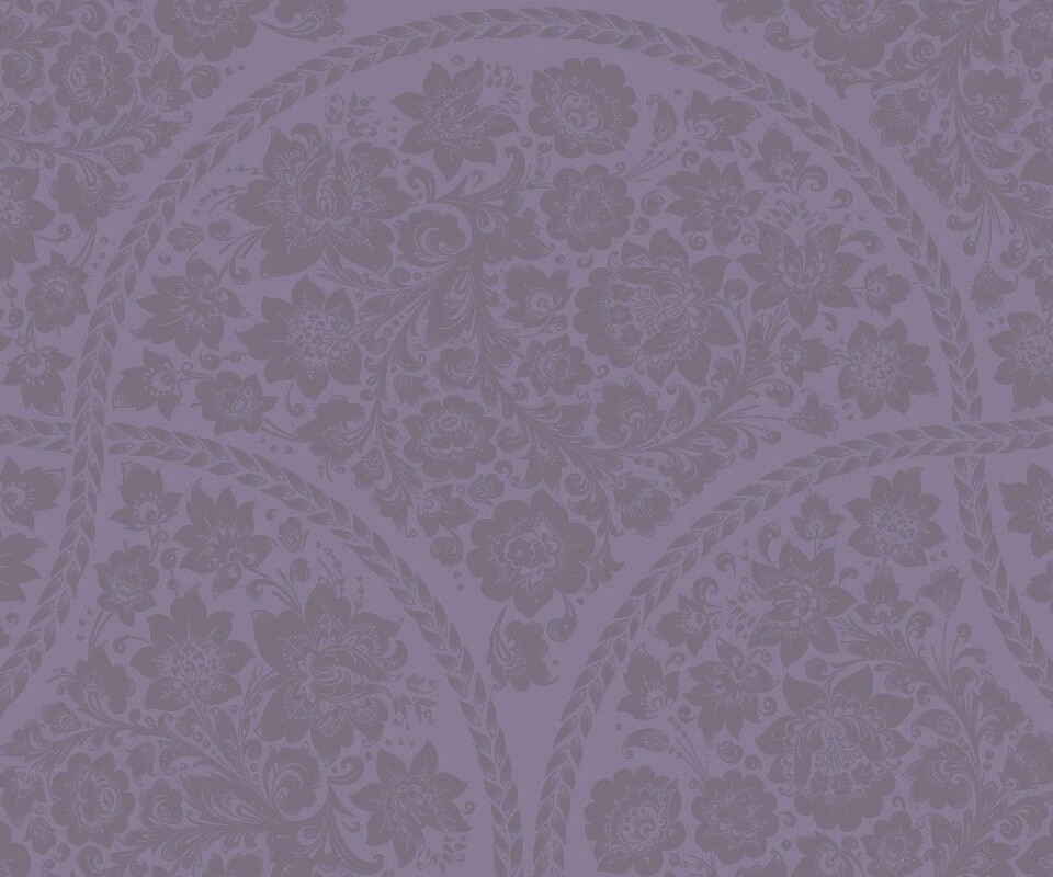 Черный цветастый узор под хохлому обои