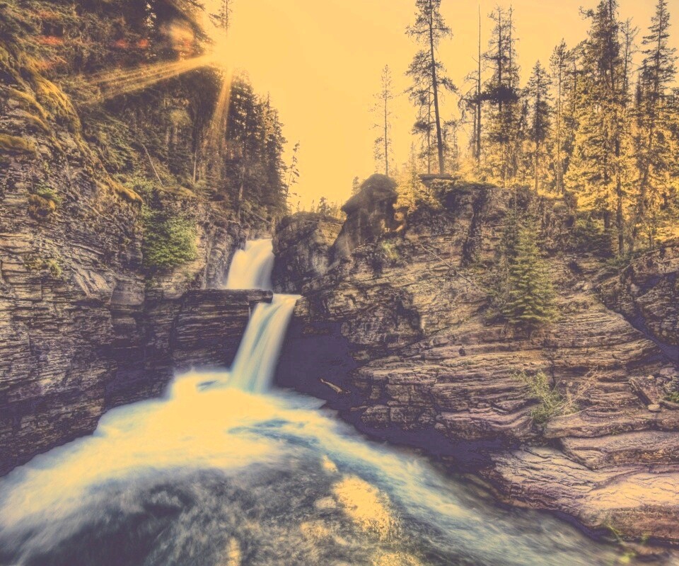 Горные водопады обои