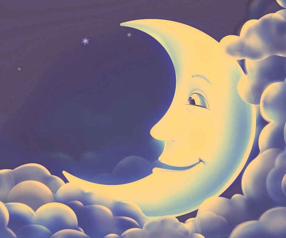 Мультяшный месяц обои