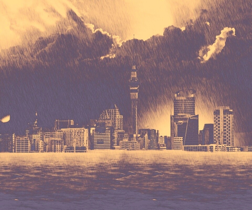 Гроза над городом обои