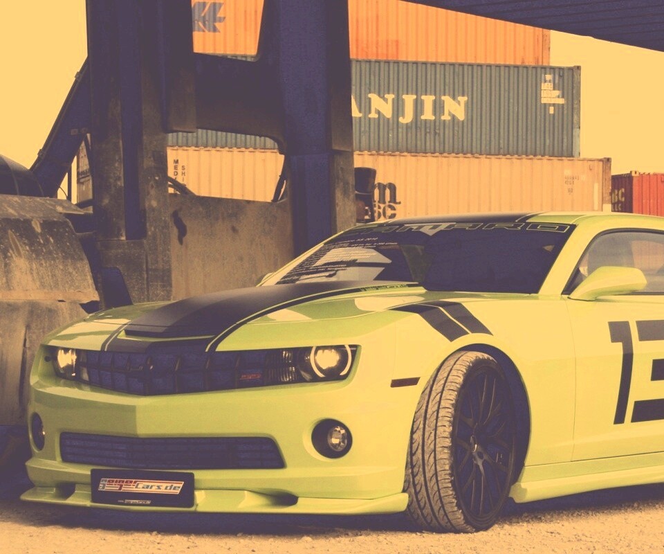 Шевролет камаро зеленый обои