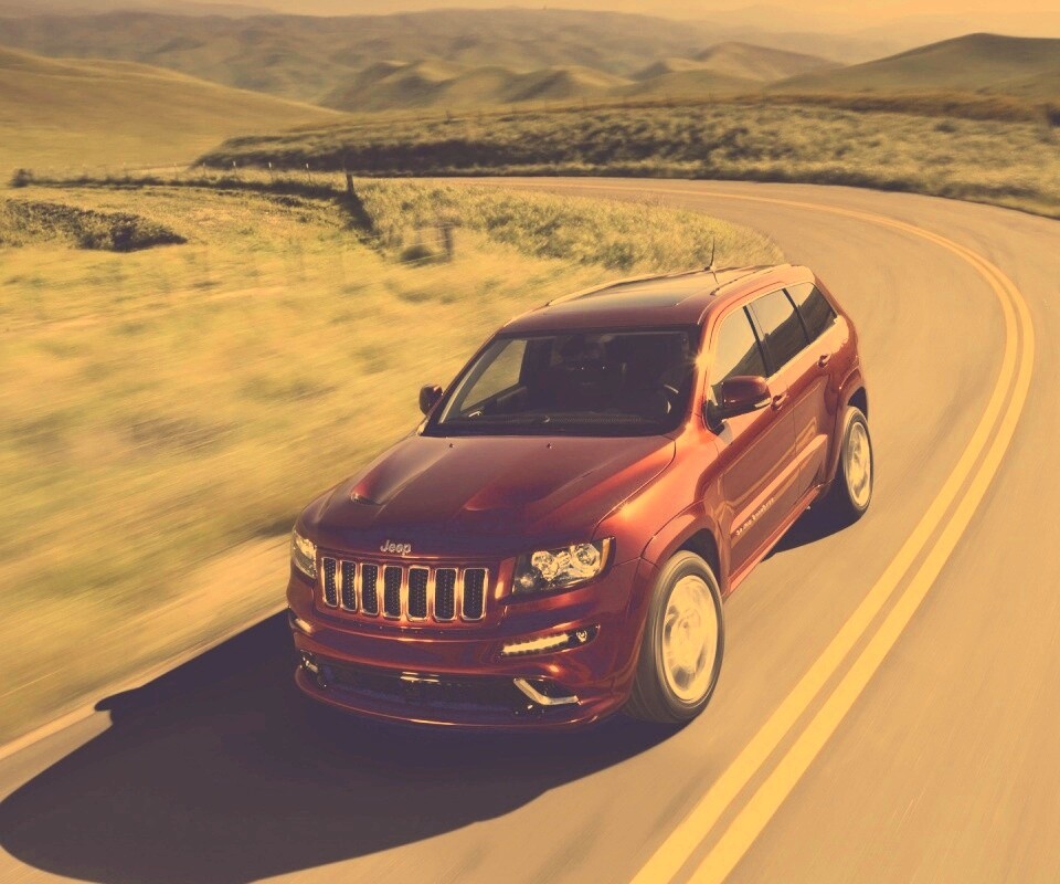 Jeep на дороге обои