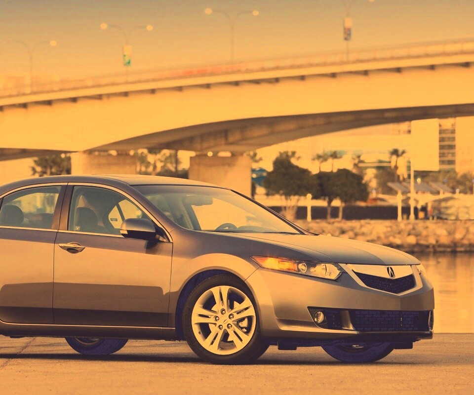 Acura на фоне моста обои