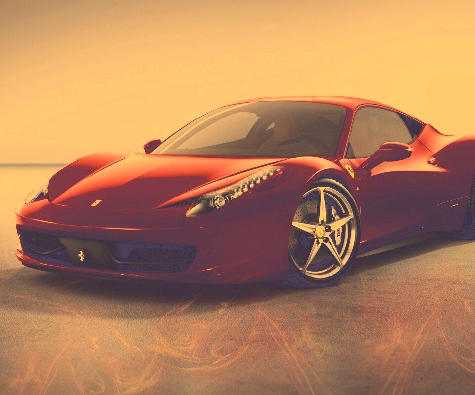 Огненный феррари обои