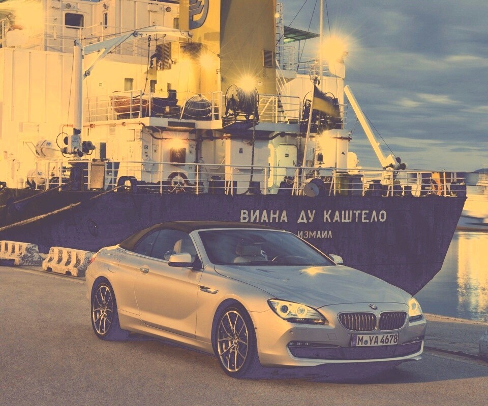 BMW 6 в порту обои