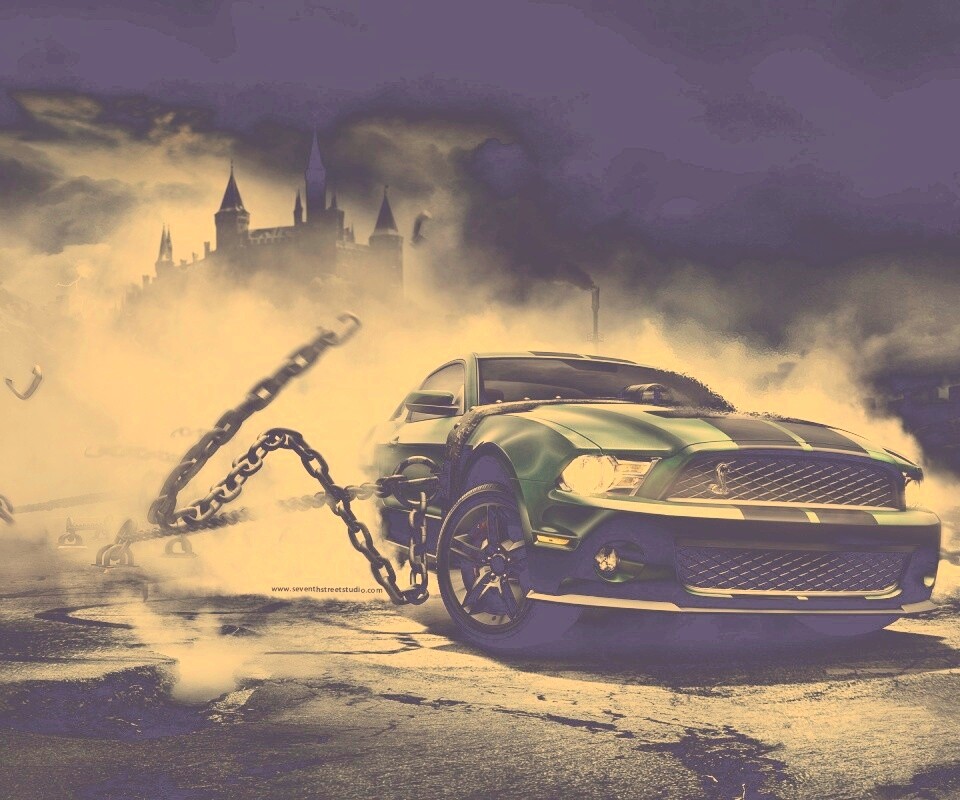 Ford Mustang рвёт цепи обои